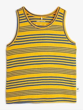 Mini Rodini Yellow and Blue Striped Tank Top